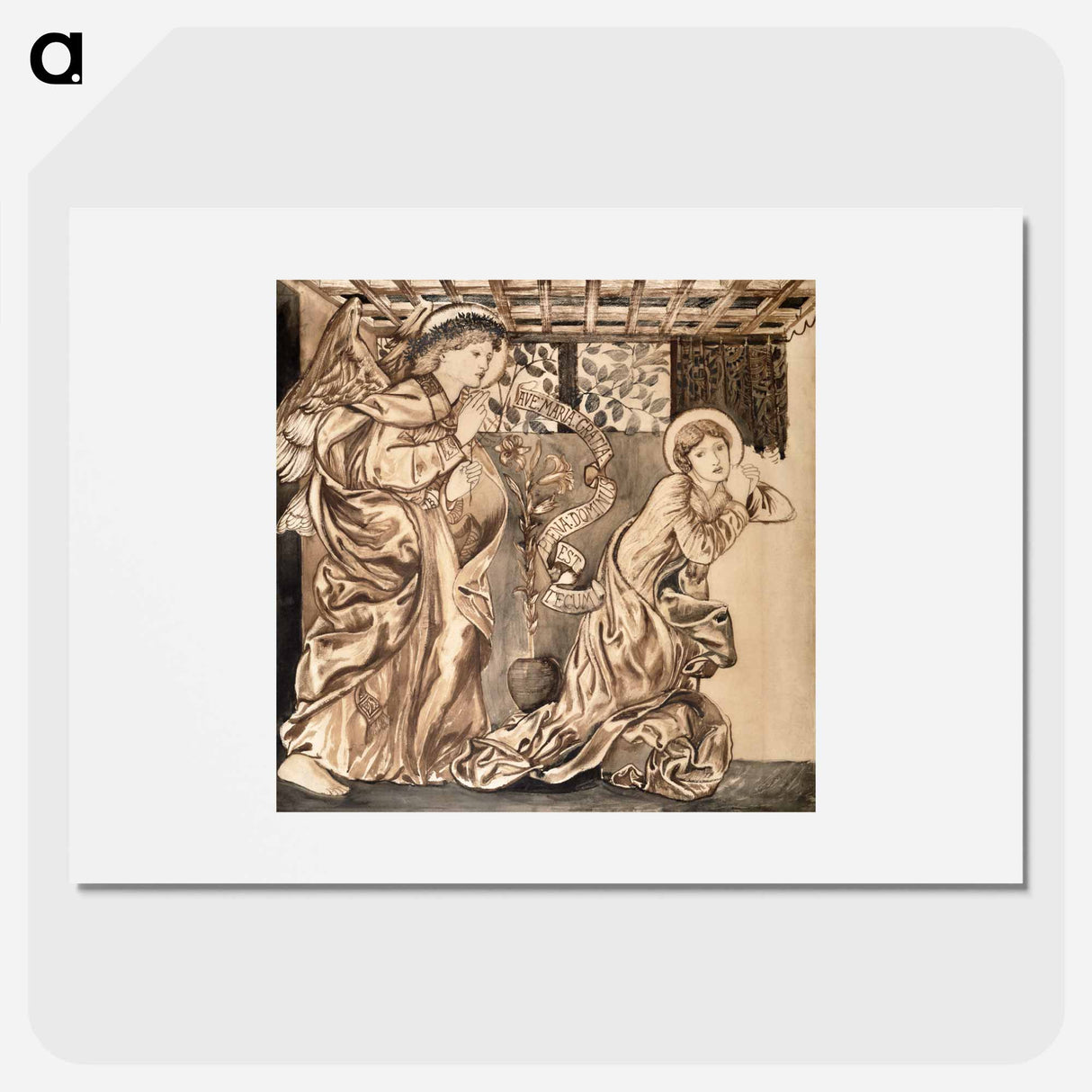 The Annunciation - エドワード バーン ジョーンズ Poster.