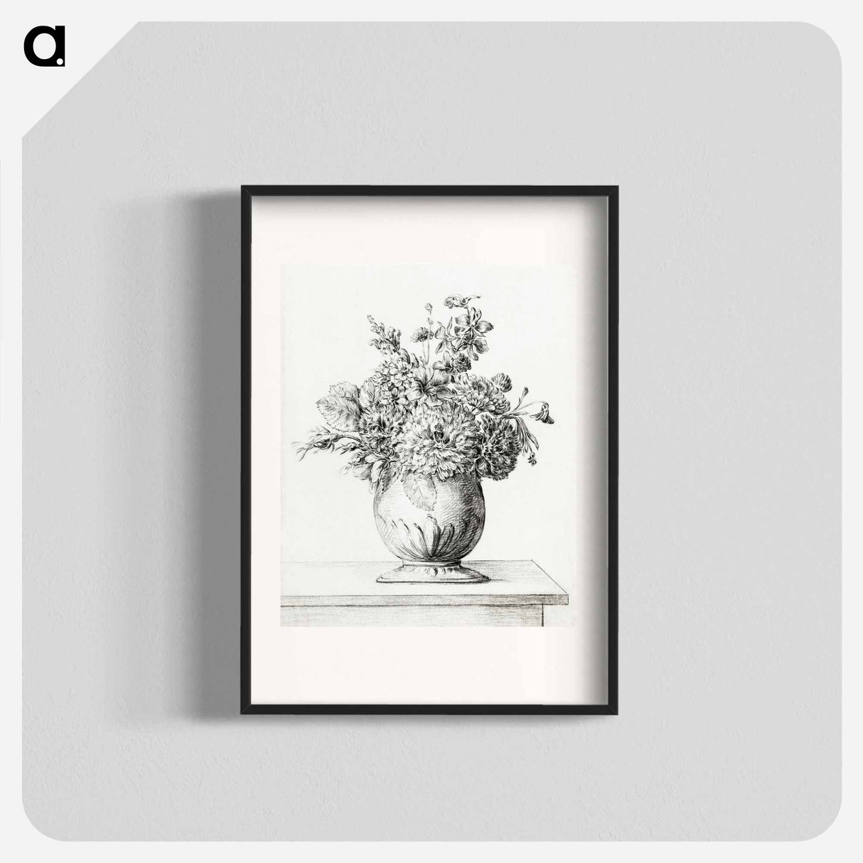 Flowers in a vase - ジャン ベルナール Poster.