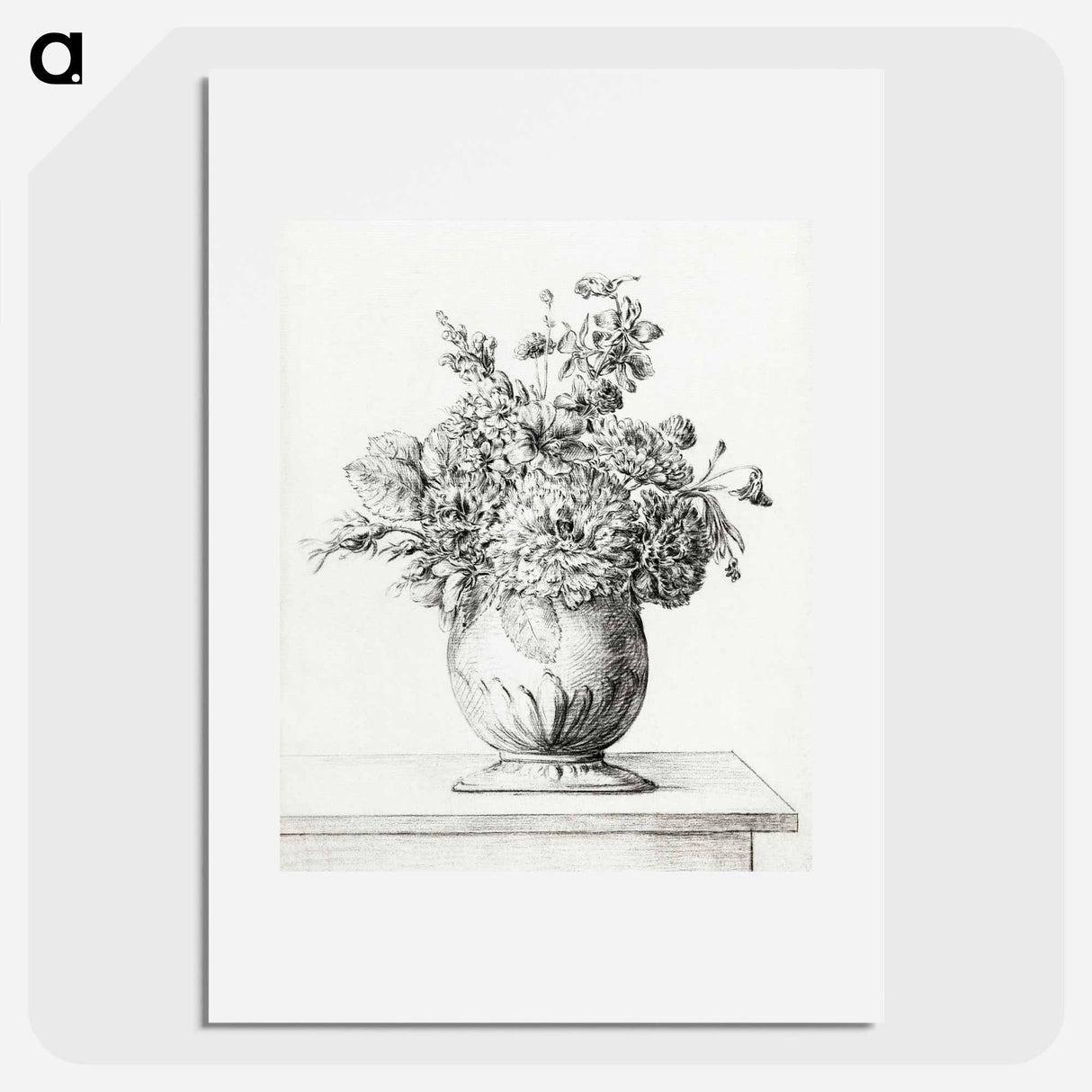 Flowers in a vase - ジャン ベルナール Poster.