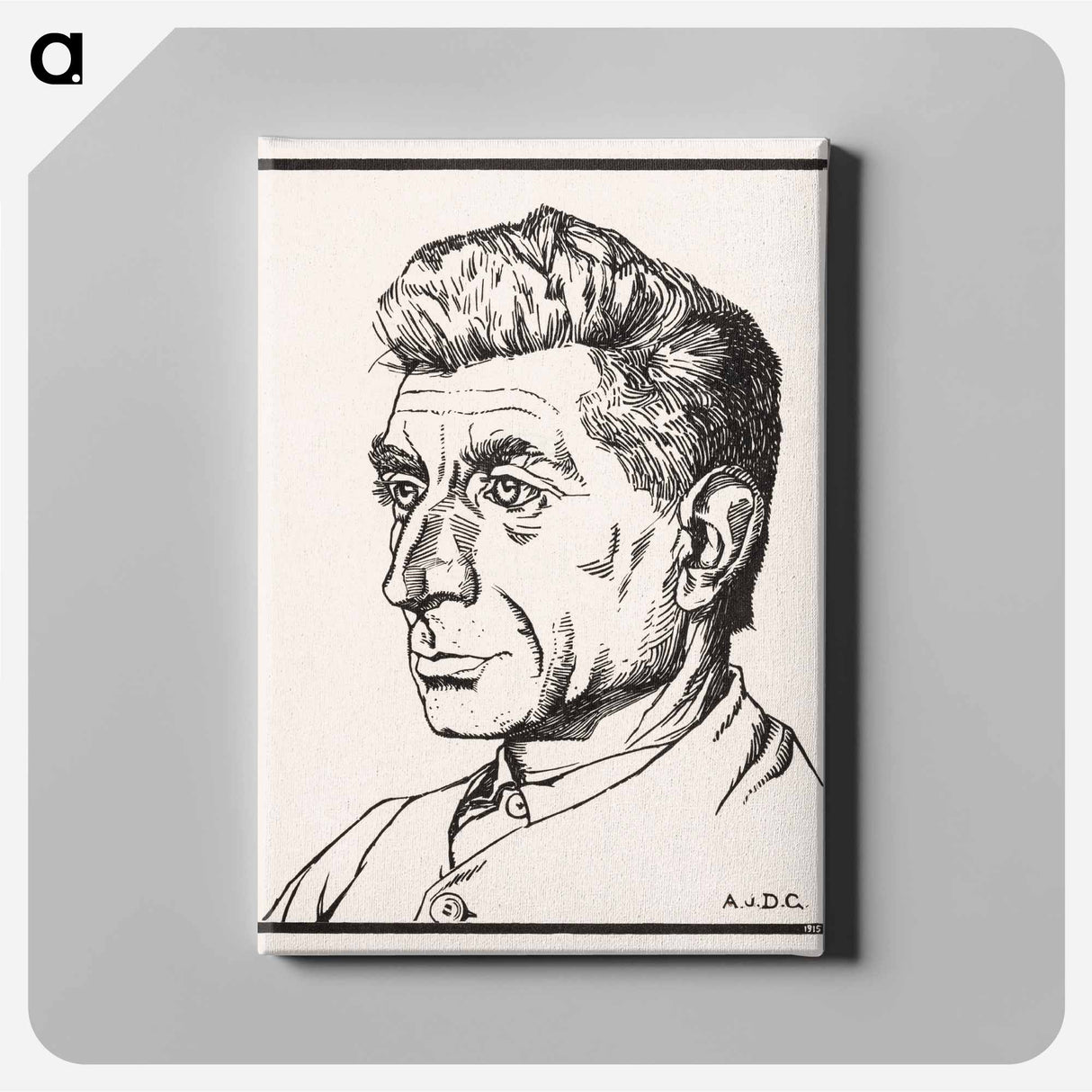 Portrait of a man - Julie de Graag Canvas.