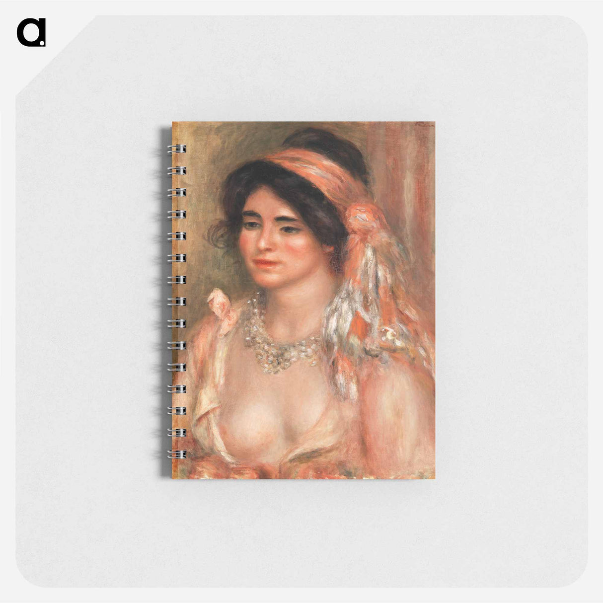 Woman with Black Hair - ピエール オーギュスト ルノワール Memo.