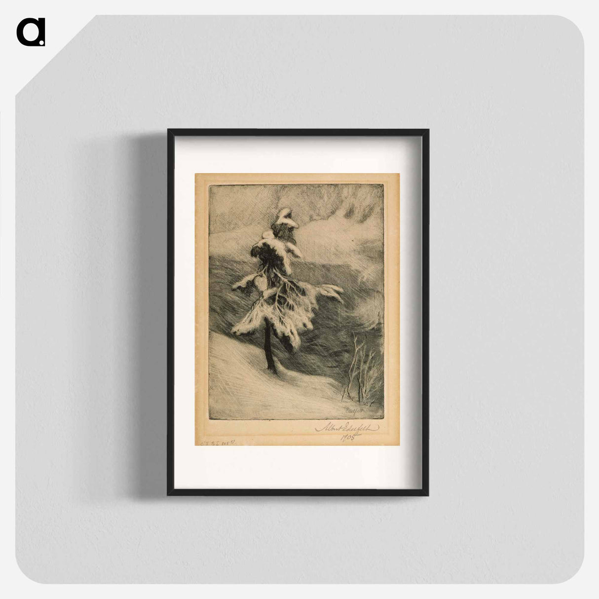 Imatra rapids in winter - アルバート エーデルフェルト Poster.