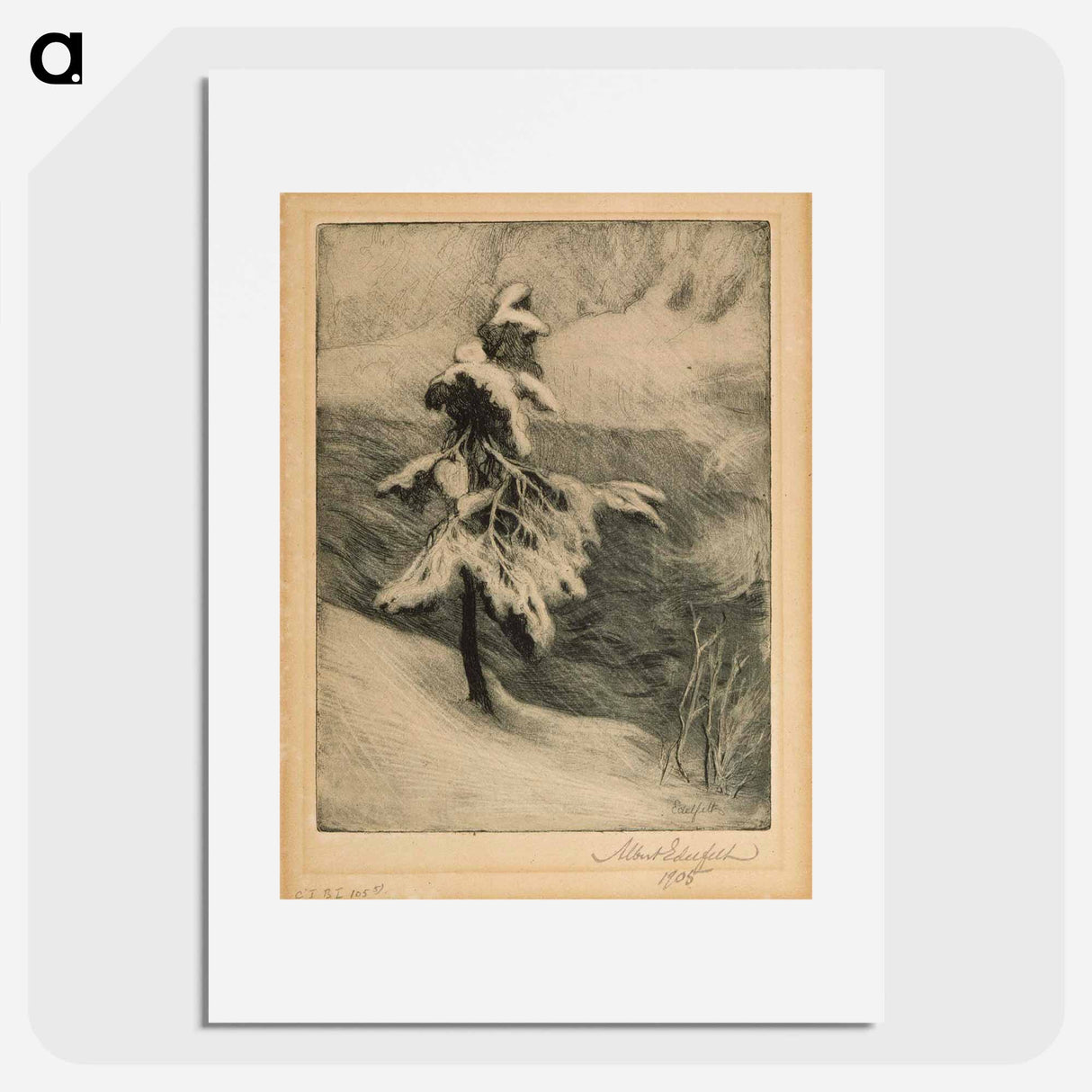 Imatra rapids in winter - アルバート エーデルフェルト Poster.