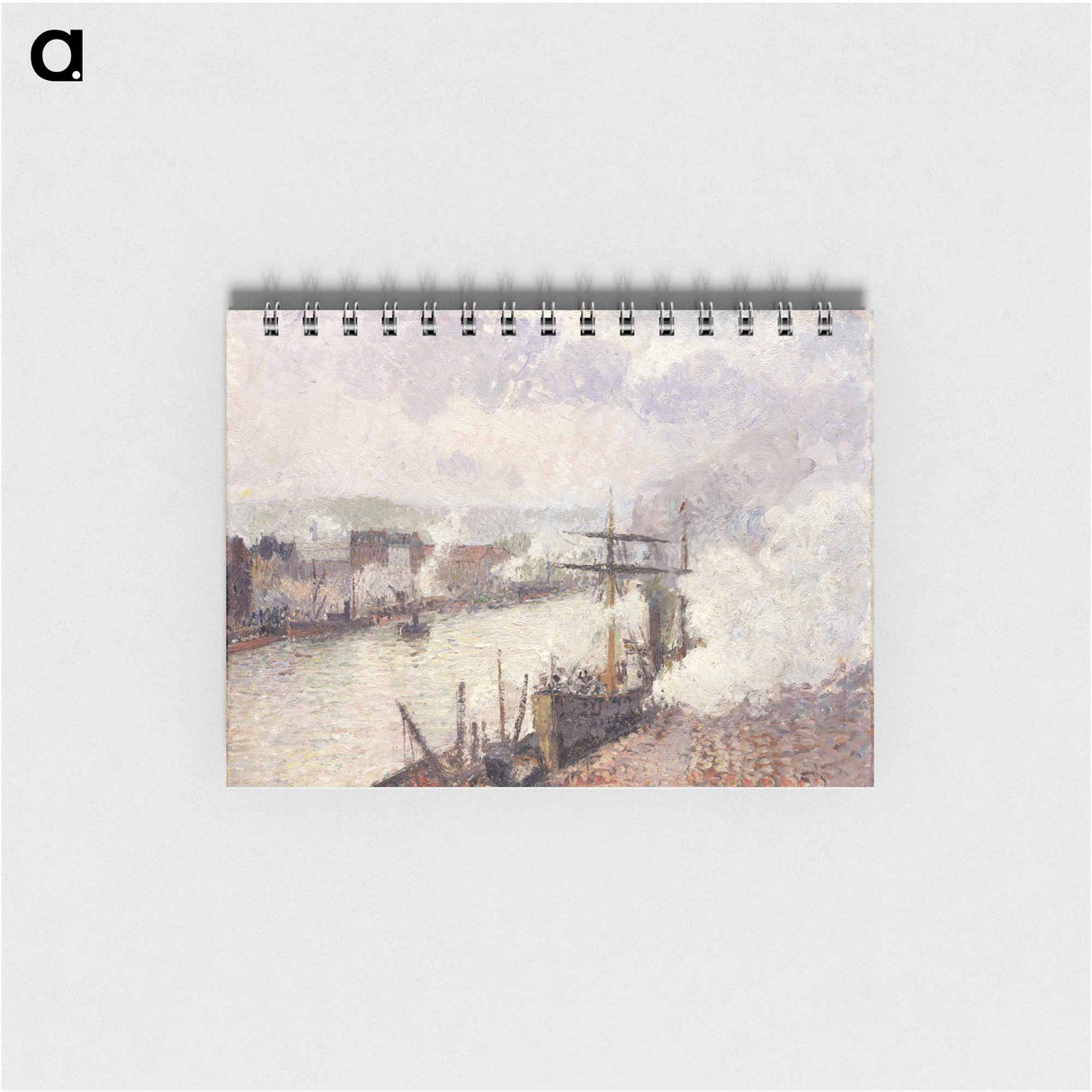 Steamboats in the Port of Rouen - カミーユ ピサロ Memo.