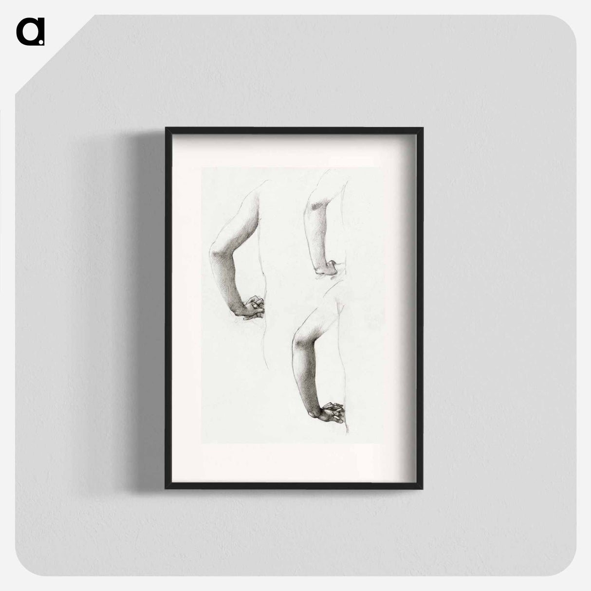 Studies of an Arm and Hands - エドワード バーン ジョーンズ Poster.