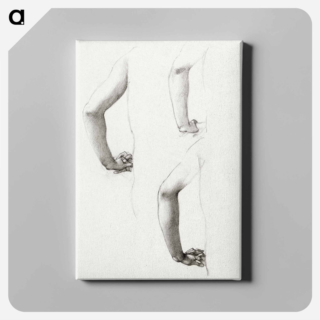 Studies of an Arm and Hands - エドワード バーン ジョーンズ Canvas.