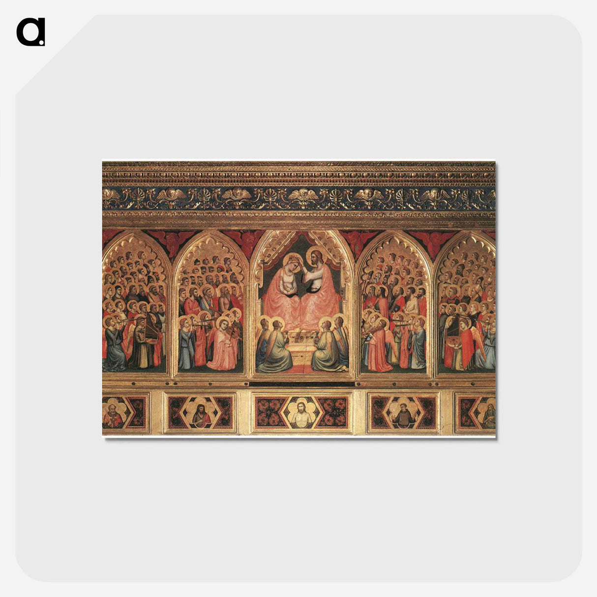 Baroncelli Polyptych - ジョット ディ ボンドーネ Postcard.