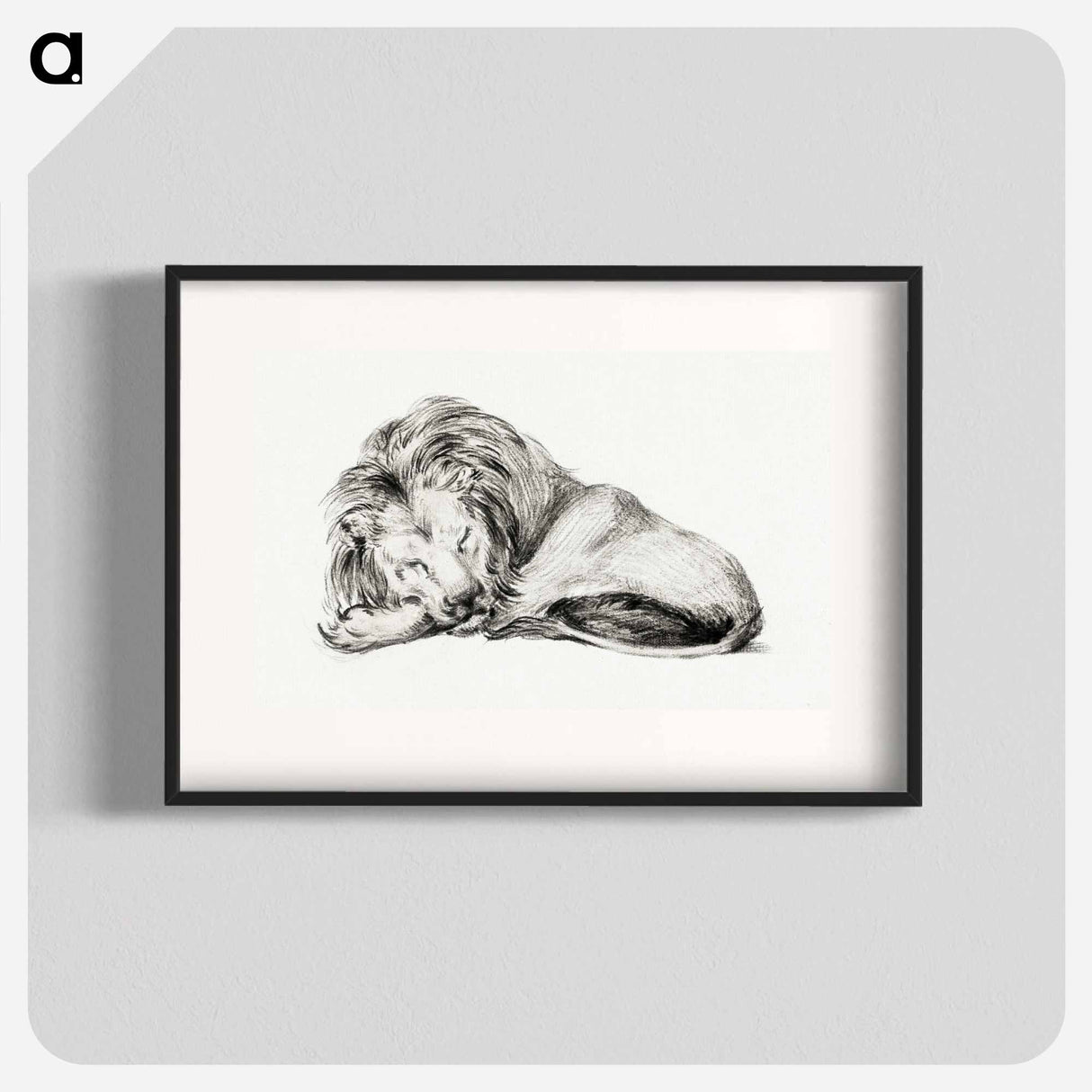 Lying lion - ジャン ベルナール Poster.