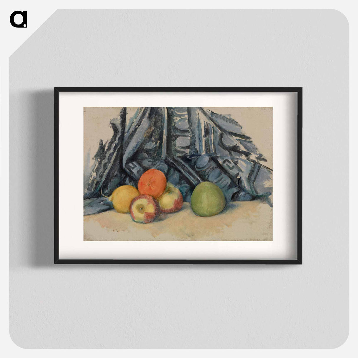 アートポスター-Apples and Cloth - ポール セザンヌ Poster.