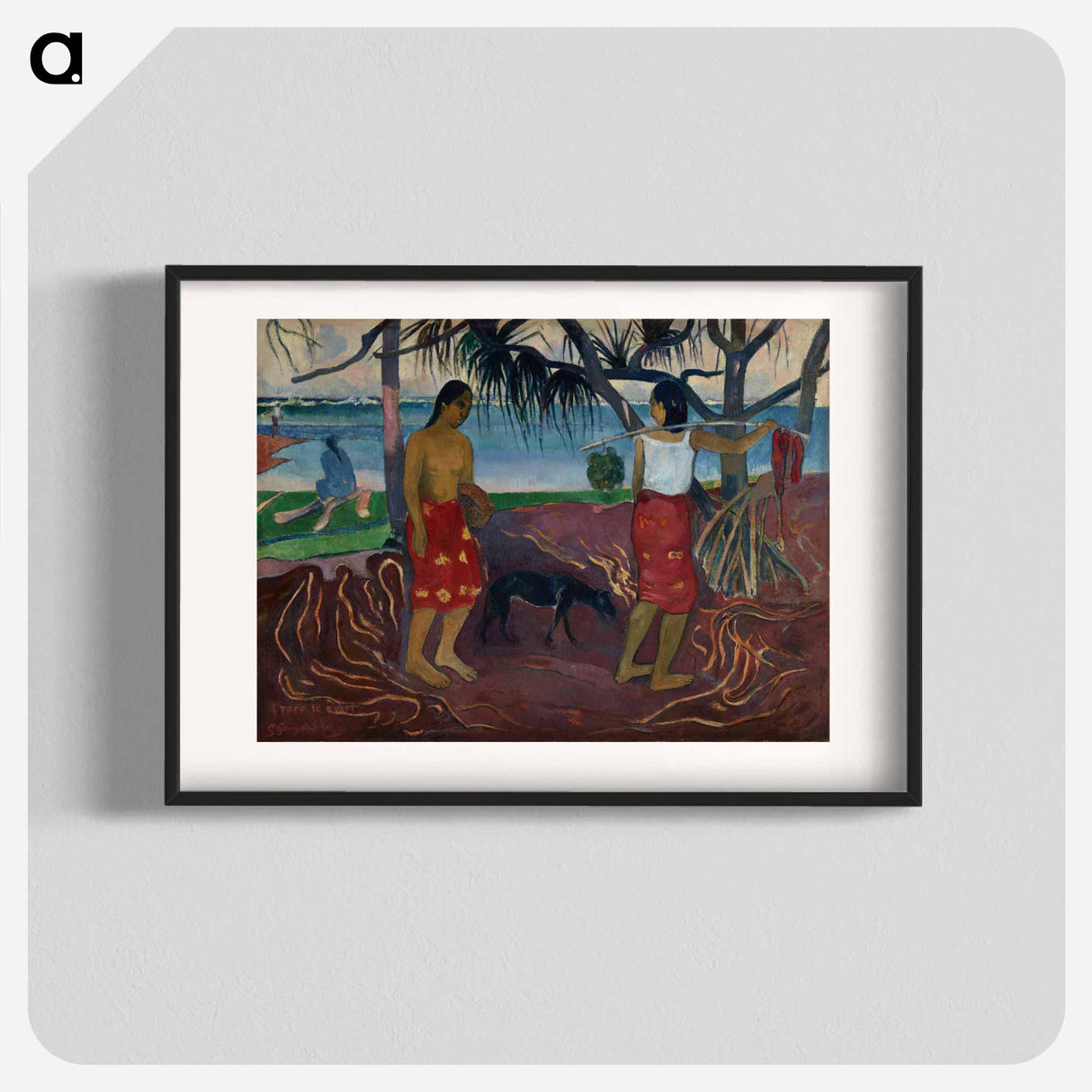 I Raro te Oviri (Under the Pandanus) - Paul Gauguin Poster.