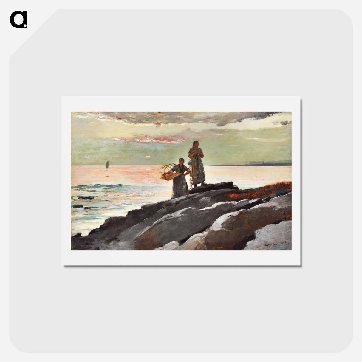 アートポストカード-Saco Bay - ウィンスロー ホーマー Postcard.
