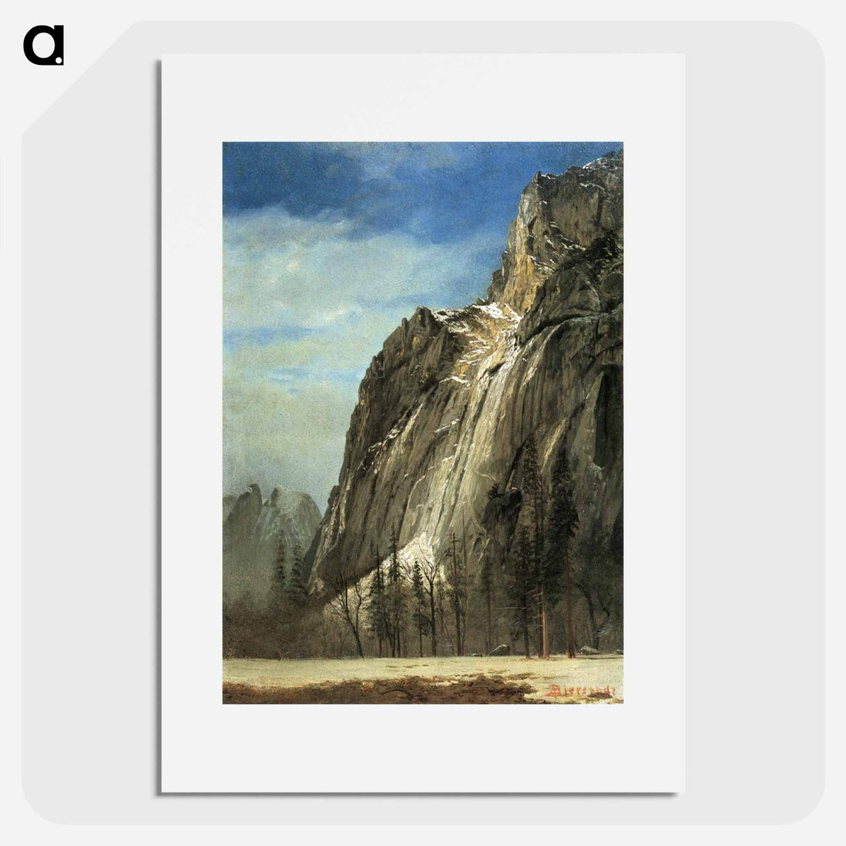 アートポスター-Cathedral Rocks, A Yosemite View - アルバート ビアスタット Poster.
