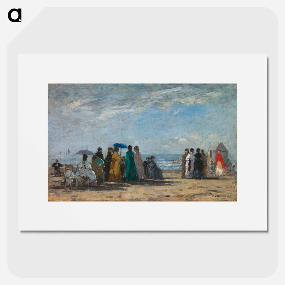 The Beach at Trouville - Claude Monet Poster.
