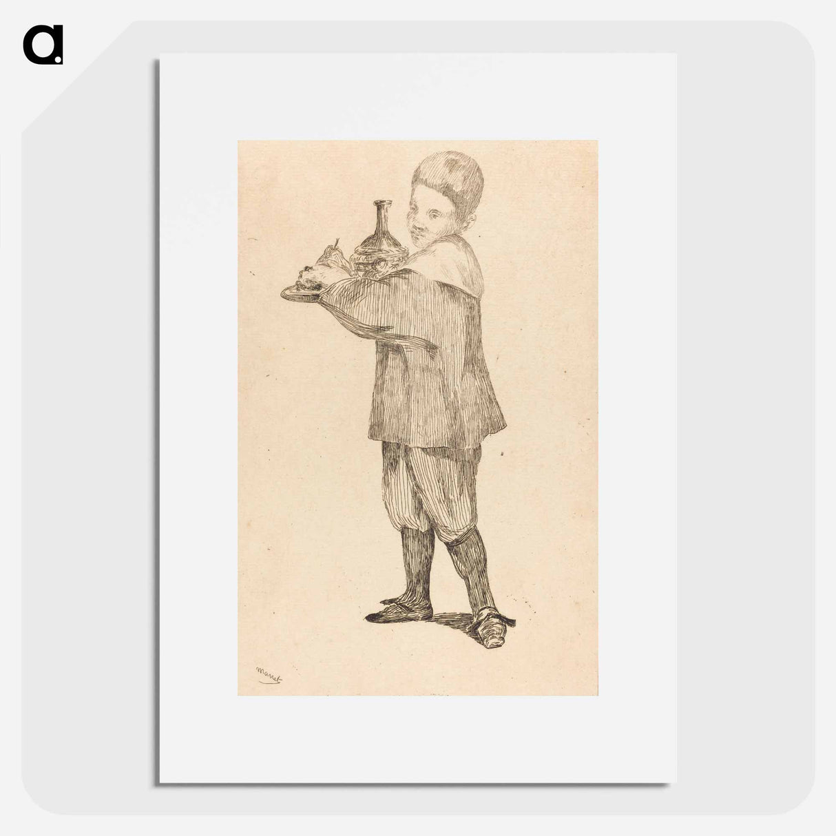 Child Holding a Tray - エドゥアール マネ Poster.