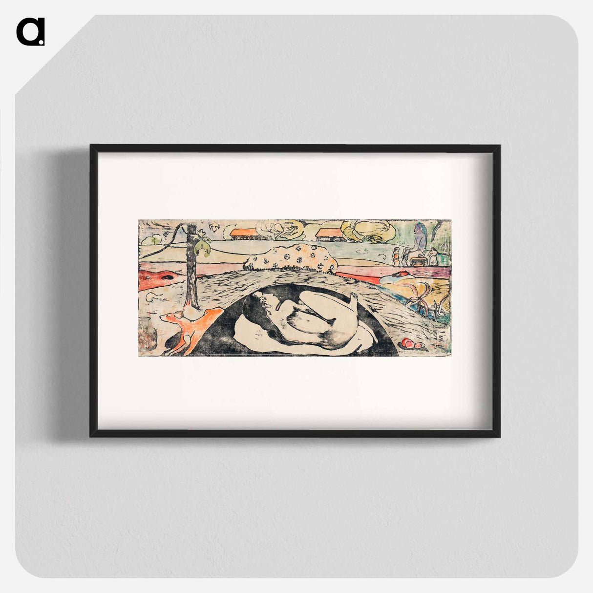 She Thinks of the Ghost or The Ghost Thinks of Her - Paul Gauguin Poster.