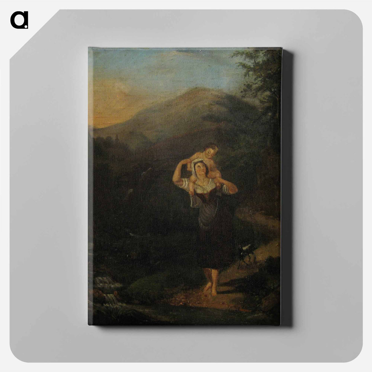 アートパネル-A woman and a child in the notch - トーマス コール Canvas.