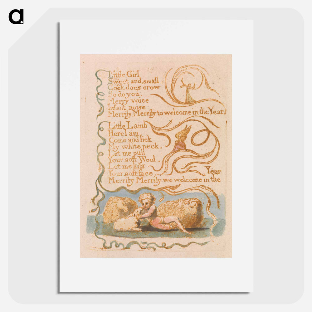 Songs of Innocence, Plate 26, "Spring" - William Blake Poster.
