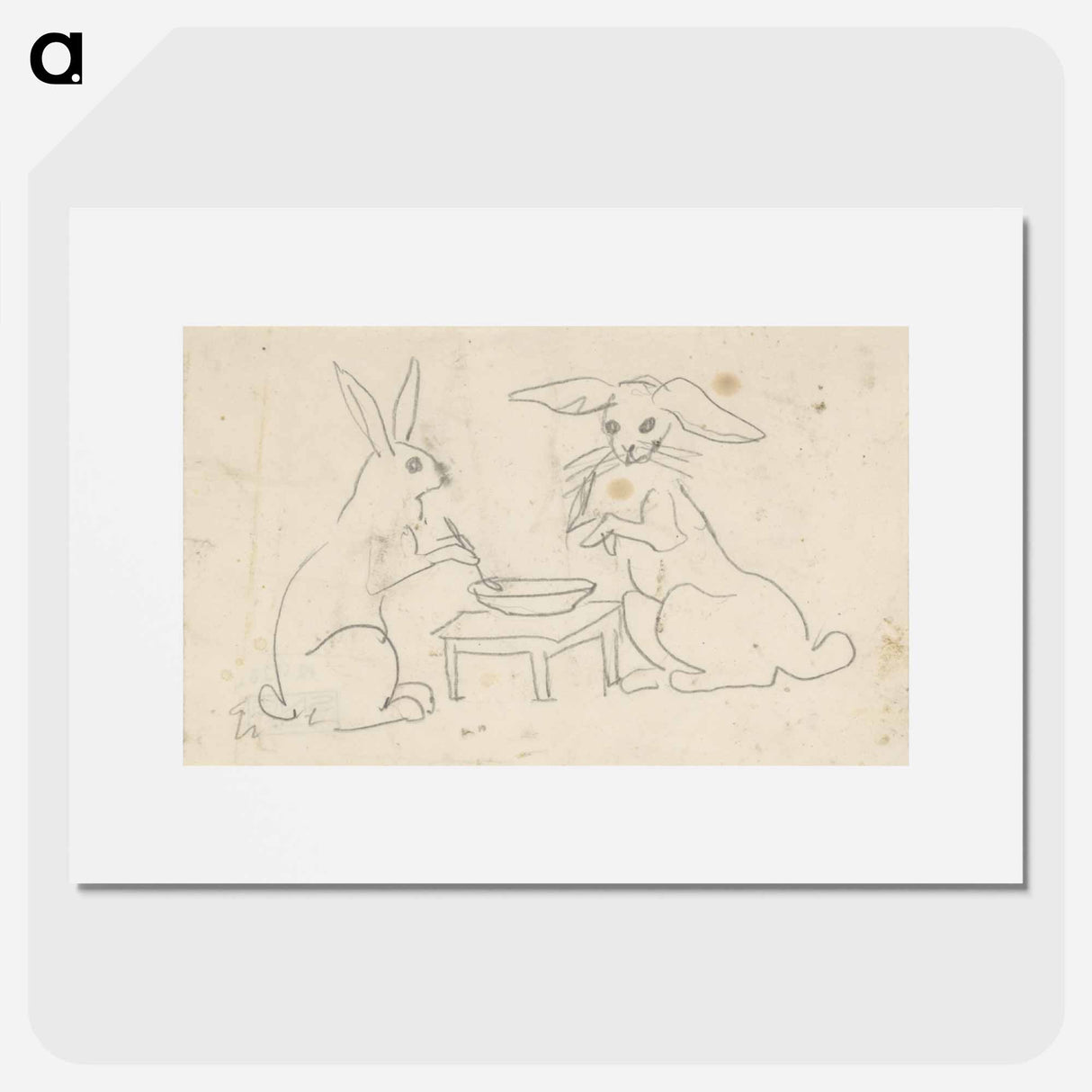 Rabbits cooking - アーノルド ピーター ワイズ クビンチャン Poster.