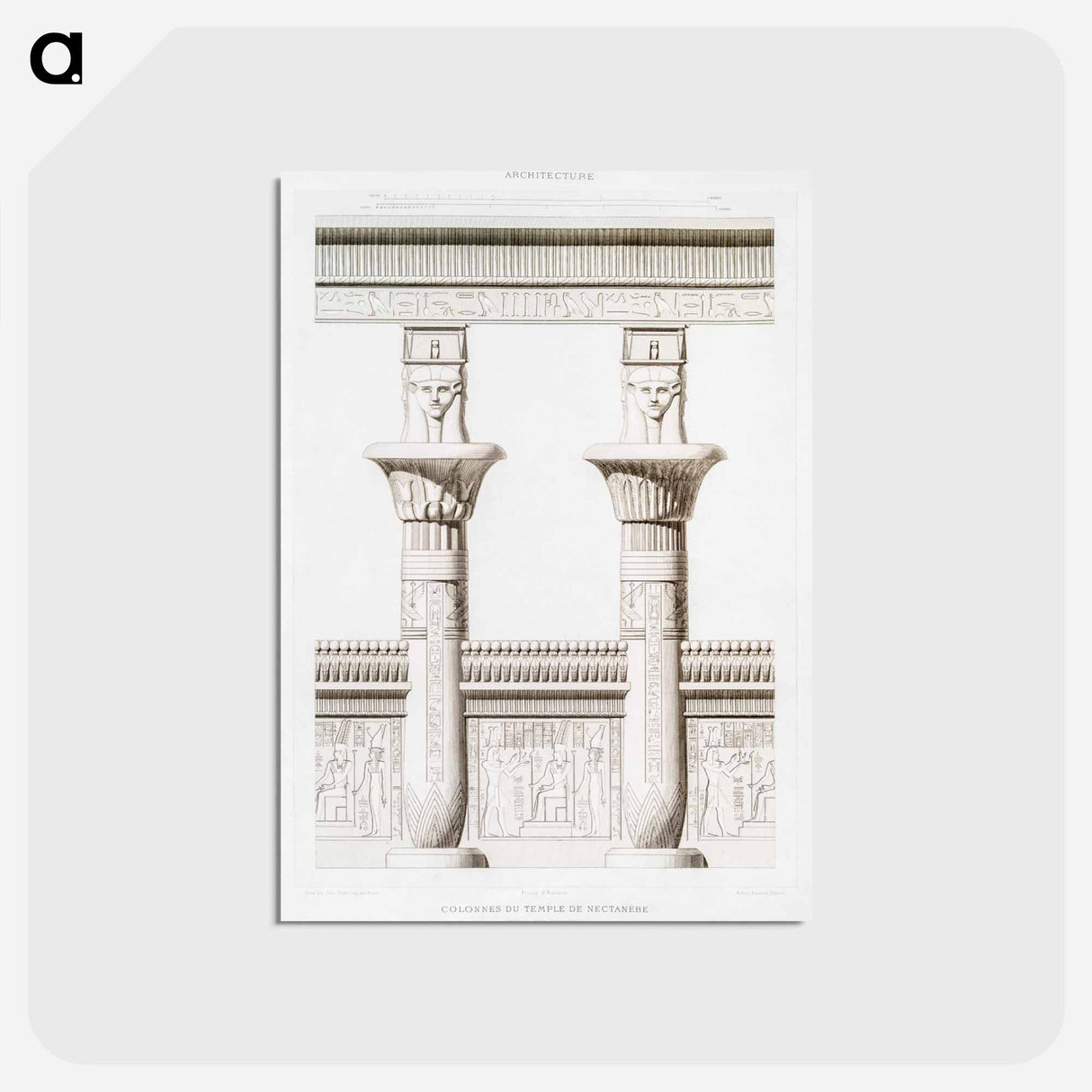 アートポストカード-Columns of the Temple of Nectanebo
- エジプト美術史 Postcard.