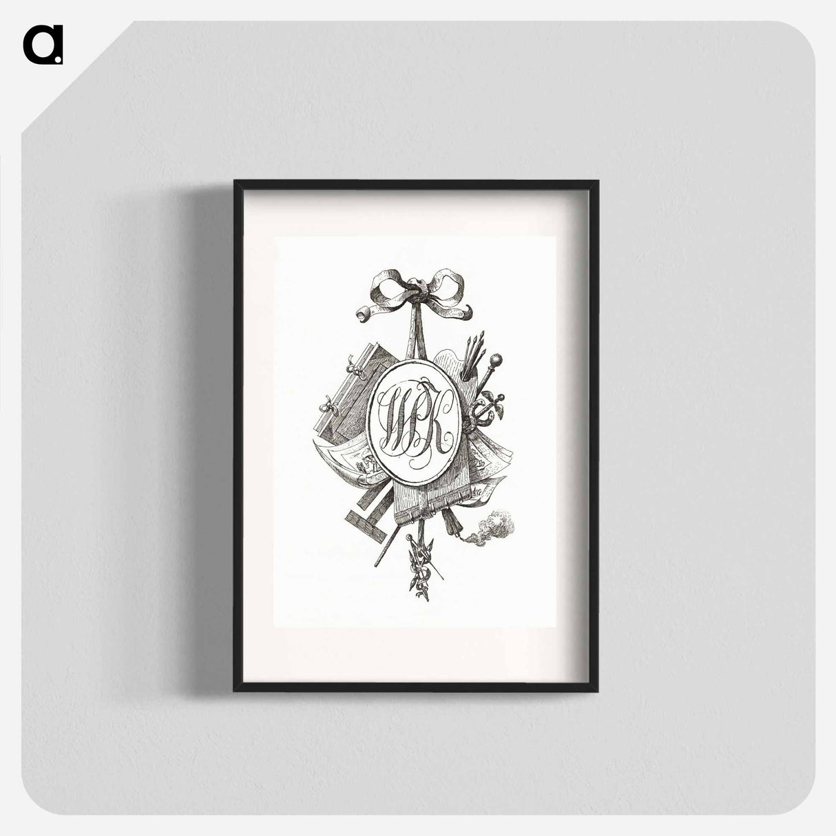 Title vignette with monogram W.P.K. - ジャン ベルナール Poster.