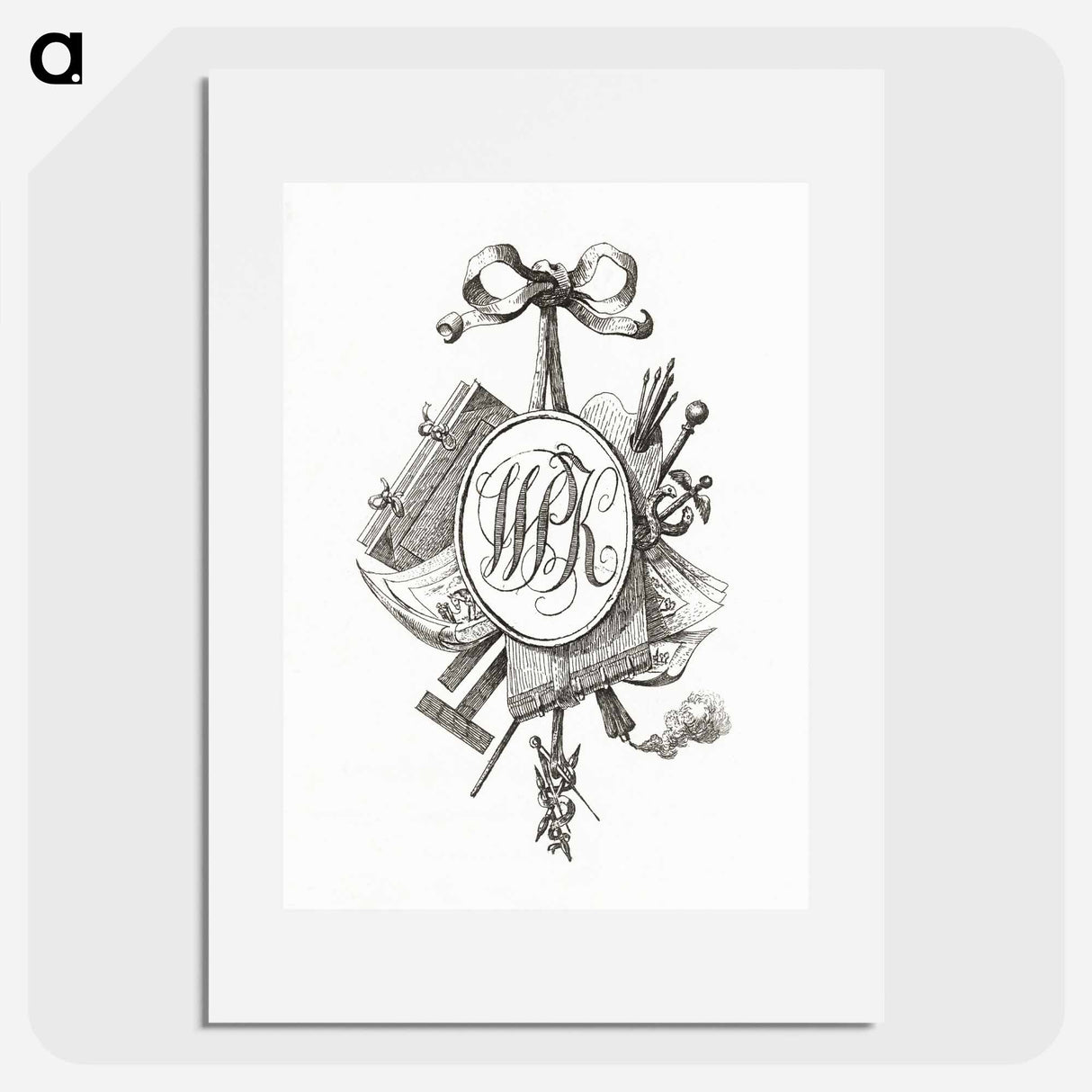 Title vignette with monogram W.P.K. - ジャン ベルナール Poster.