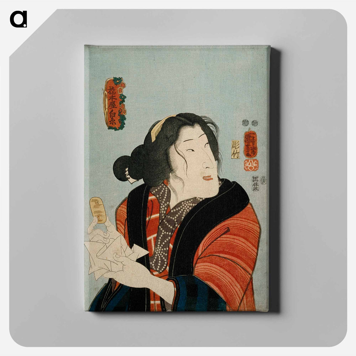 アートパネル-Bandō Shūka as Hashimotoya Shiraito - 歌川 国芳 Canvas.