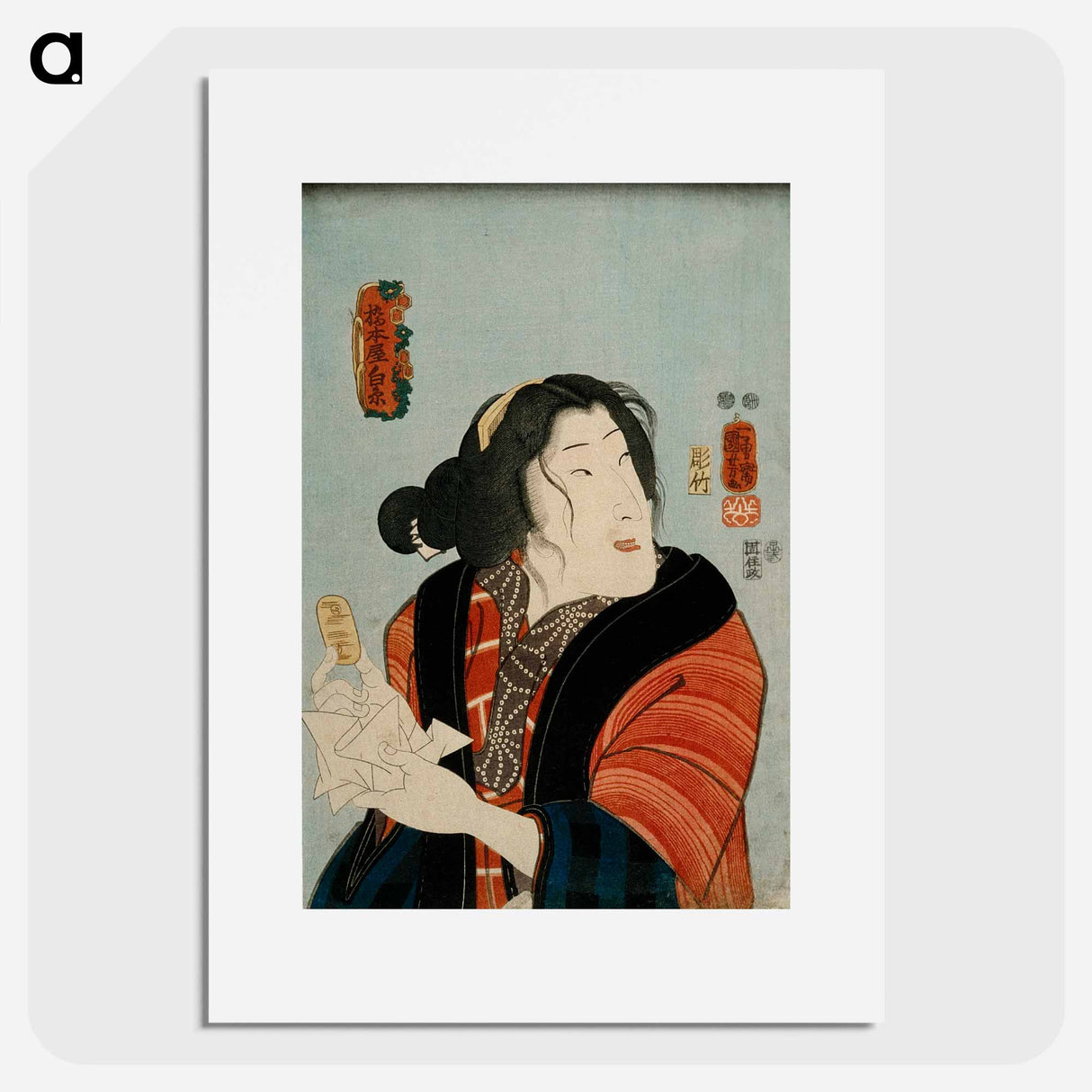 アートポスター-Bandō Shūka as Hashimotoya Shiraito - 歌川 国芳 Poster.
