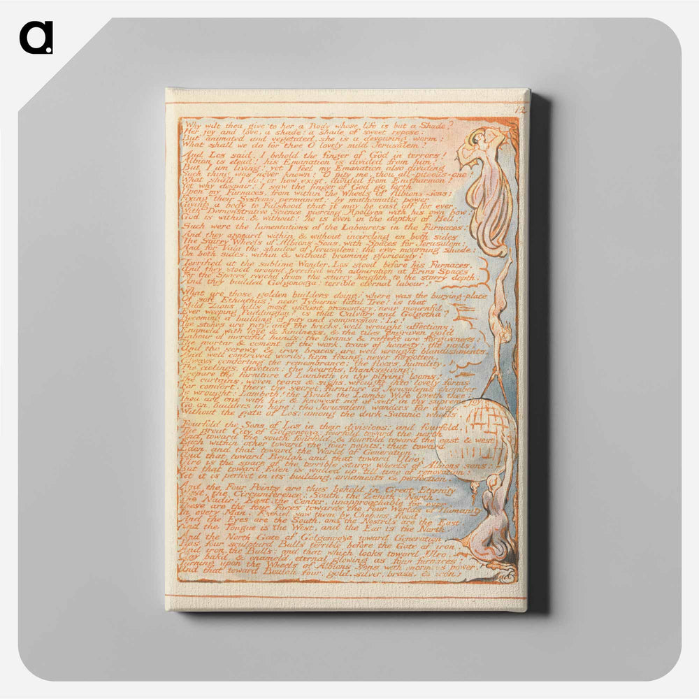 Jerusalem, Plate 12, "Why wilt thou give to her...." - William Blake Canvas.
