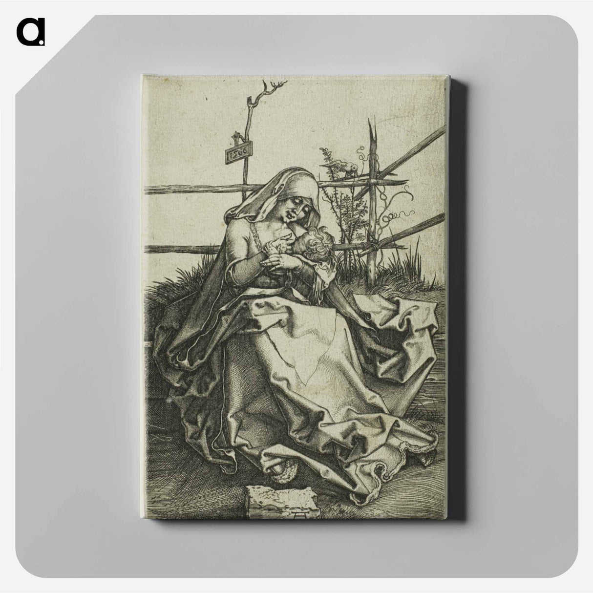 Madonna on a Grassy Bank - アルブレヒト デューラー Canvas.