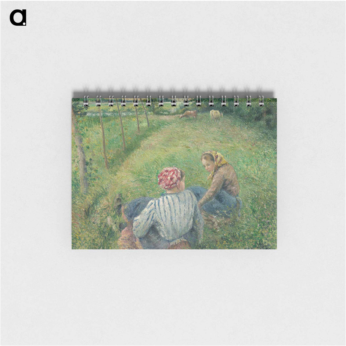 Young Peasant Girls Resting in the Fields near Pontoise - カミーユ ピサロ Memo.