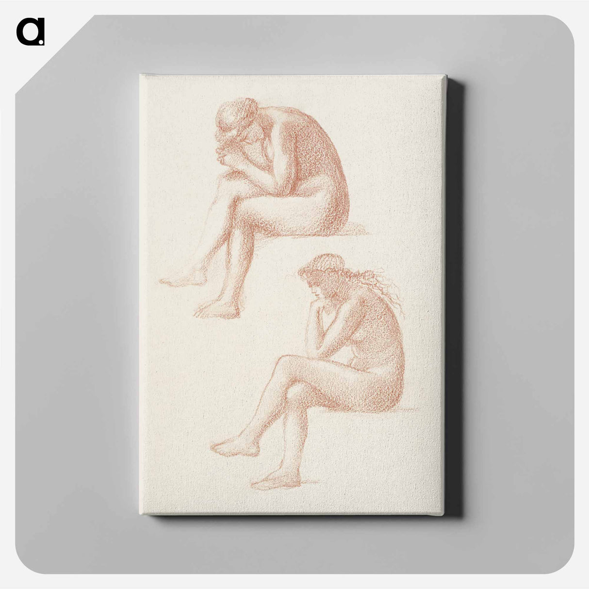 The Lament: Nude Female, Two Studies for the Figure on the Right - エドワード バーン ジョーンズ Canvas.