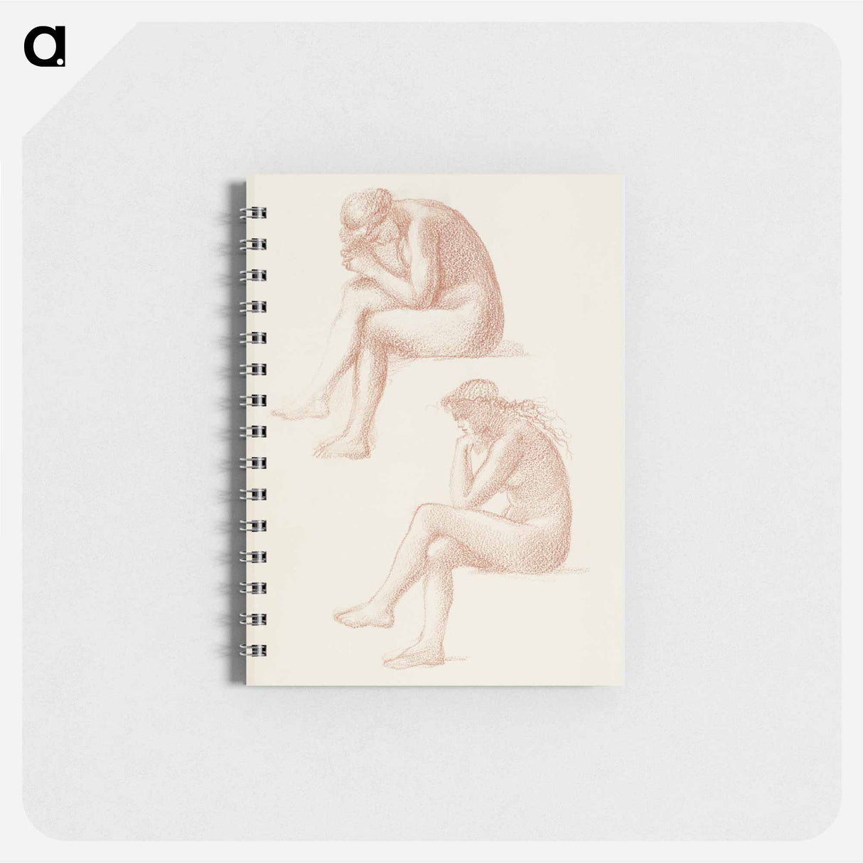アートメモ帳-The Lament: Nude Female, Two Studies for the Figure on the Right - エドワード バーン ジョーンズ Memo.