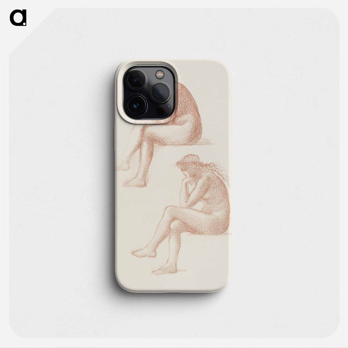 The Lament: Nude Female, Two Studies for the Figure on the Right - エドワード バーン ジョーンズ Phone Case.