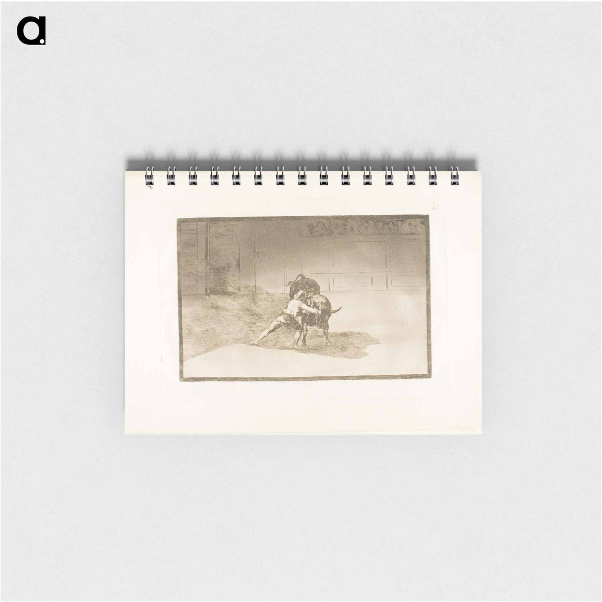 The Famous Martincho Places the Banderillas, Playing the Bull with the Movement of his Body - フランシスコ デ ゴヤ Memo.