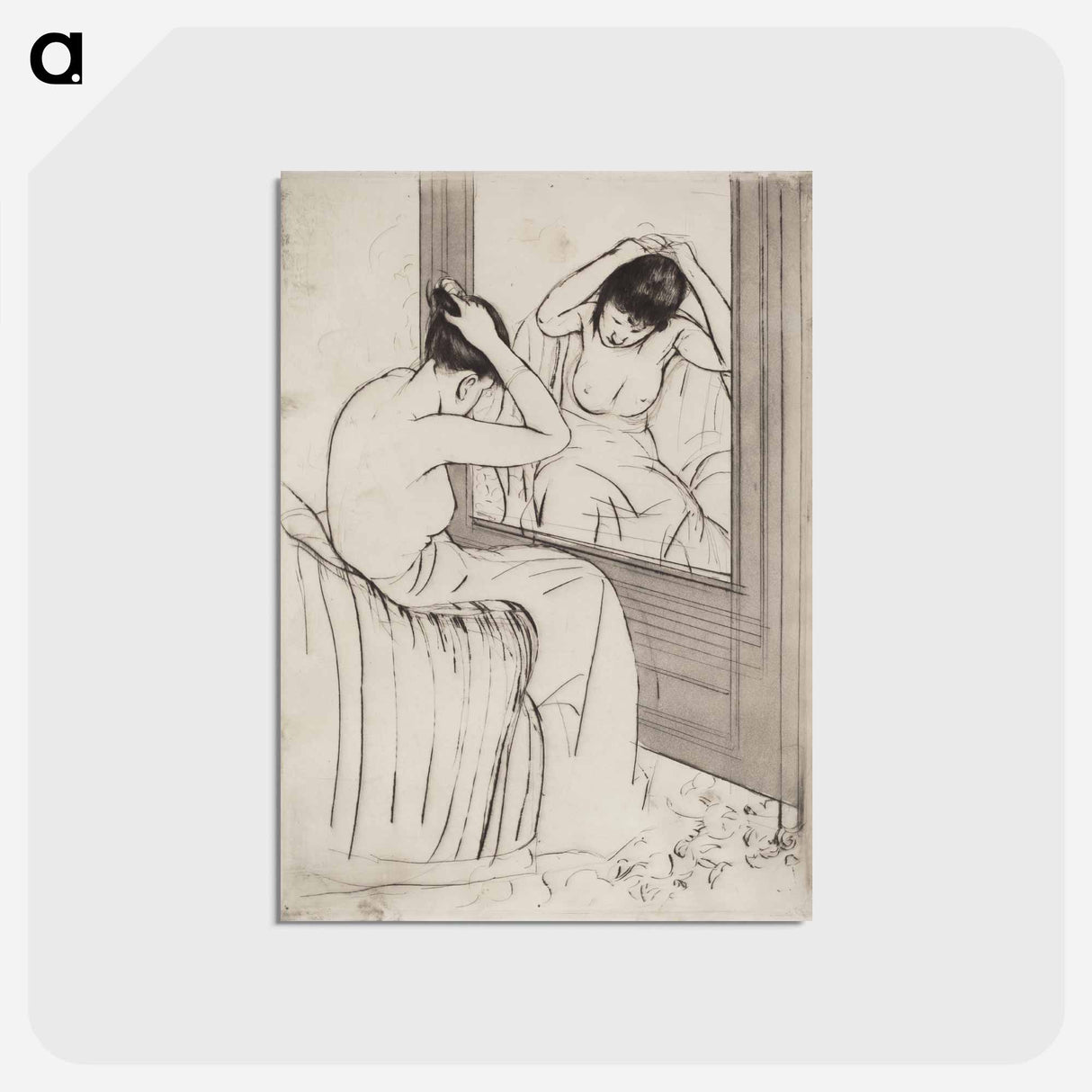 アートポストカード-The Coiffure - メアリー カサット Postcard.