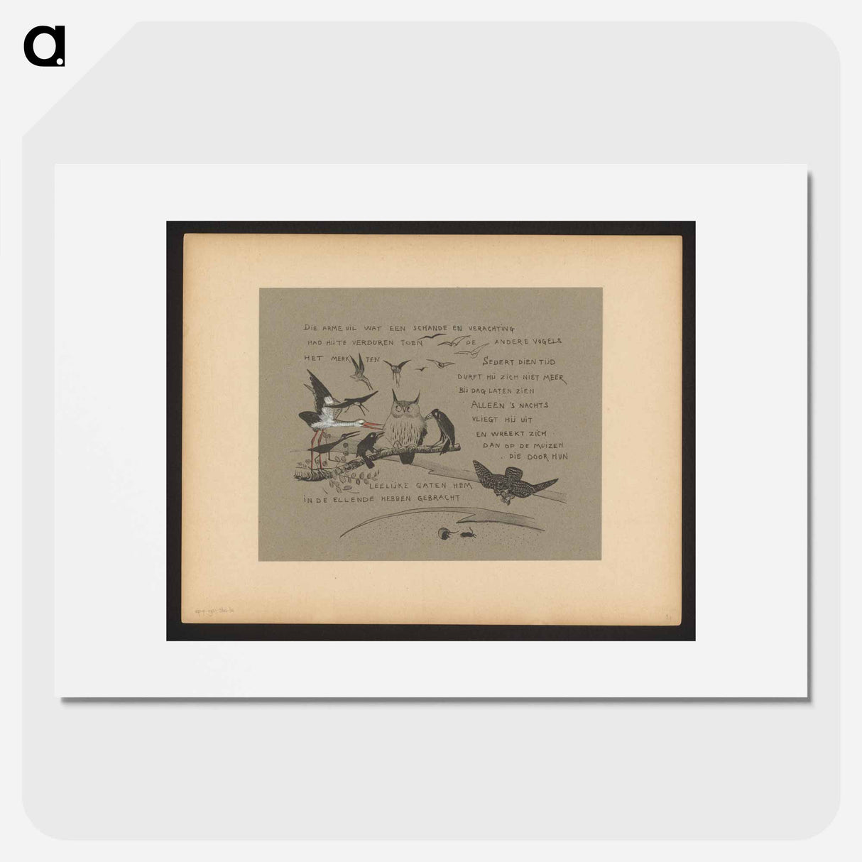 Text with words of wisdom - Theo van Hoytema Poster.