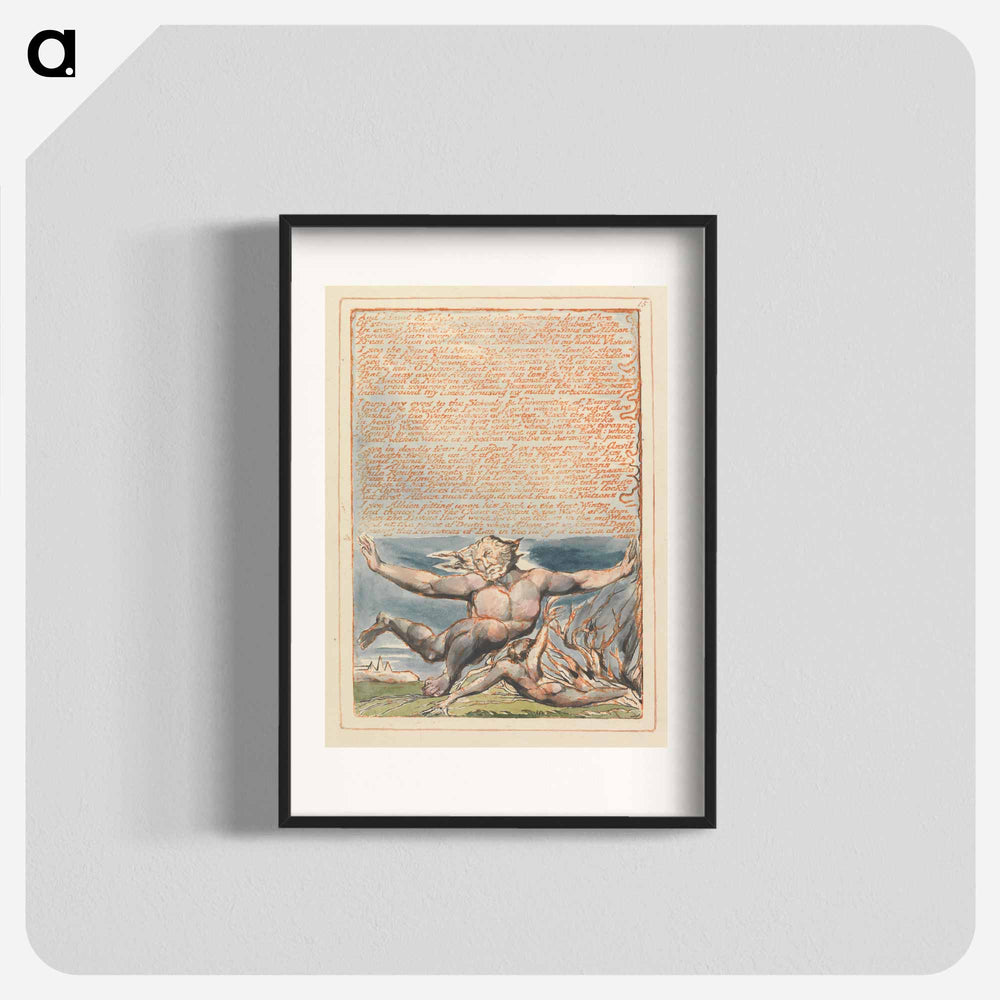 Jerusalem, Plate 15, "And Hand & Hyle" - ウィリアム ブレイク Poster.