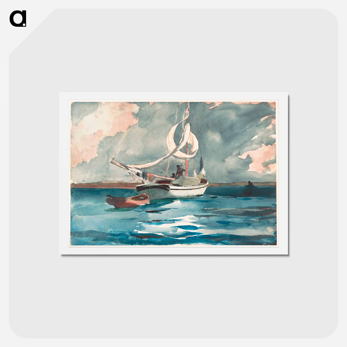 アートポストカード-Sloop, Nassau - ウィンスロー ホーマー Postcard.