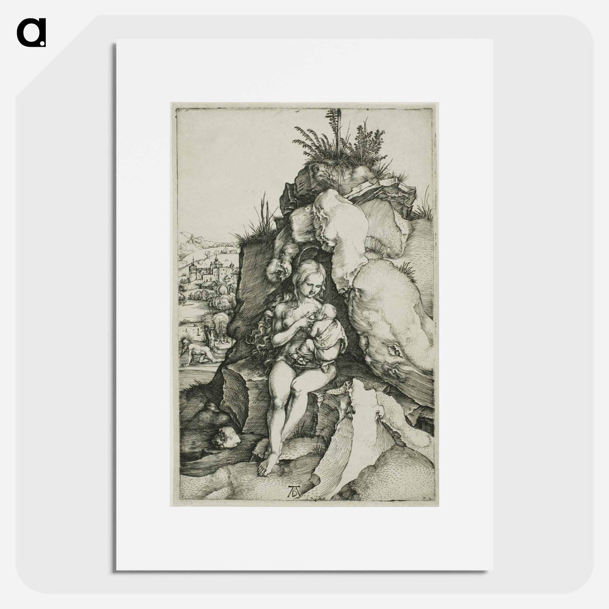 The Penance of St. John Chrysostom - アルブレヒト デューラー Poster.