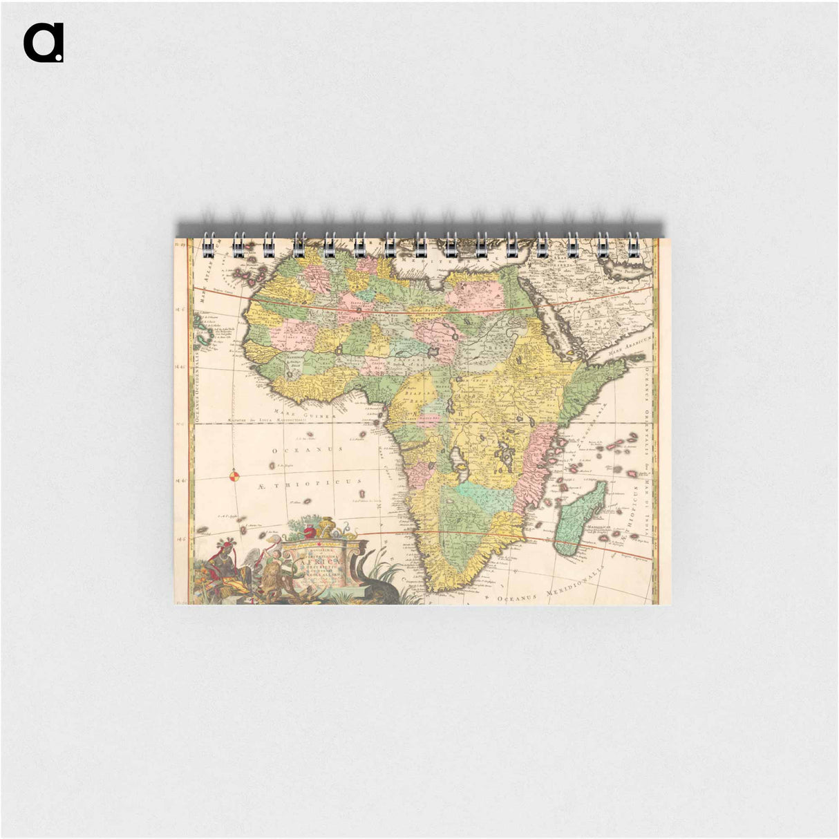 Kaart van Afrika - アンティーク地図 Memo.