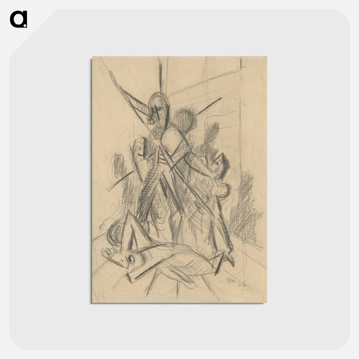 アートポストカード-Death (study for the painting bartholomew's night)
- シプリアン マジェルニク Postcard.
