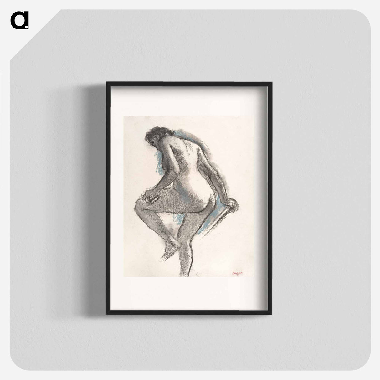 アートポスター-Bather Sponging Her Knee - エドガー ドガ Poster.
