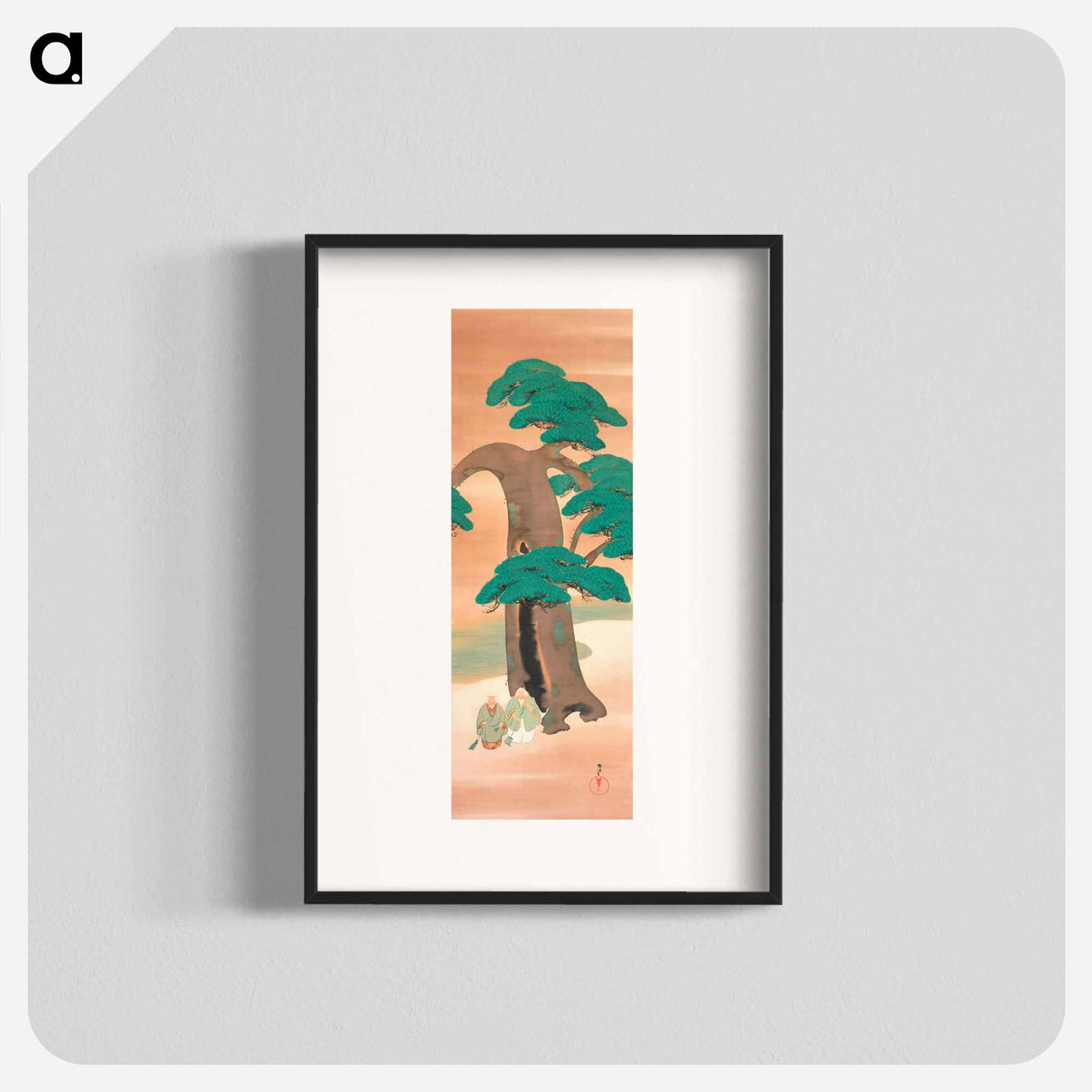 Noh Scene: Takasago - 神坂 雪佳 Poster.