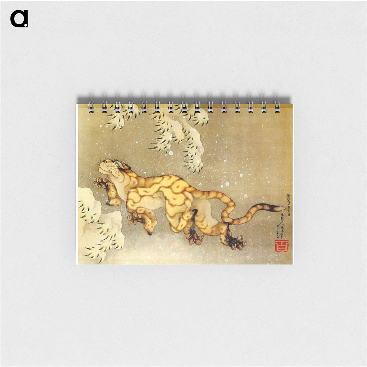 Tiger in the snow - 葛飾 北斎 Memo.