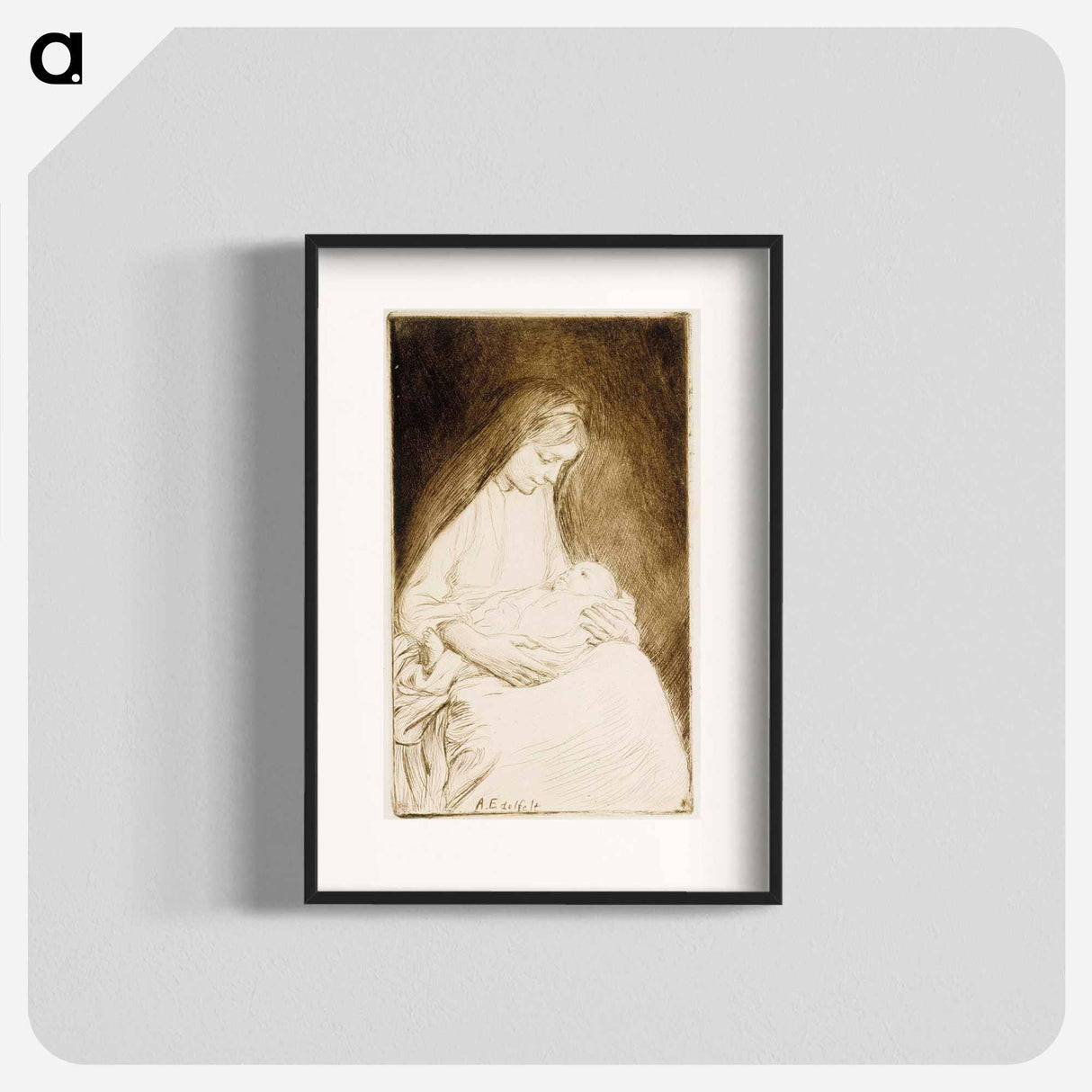 Madonna ja lapsi - アルバート エーデルフェルト Poster.