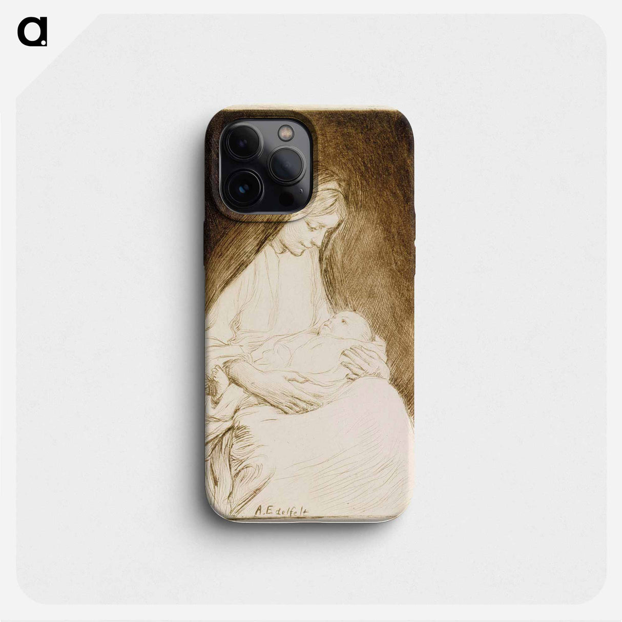 Madonna ja lapsi - アルバート エーデルフェルト Phone Case.