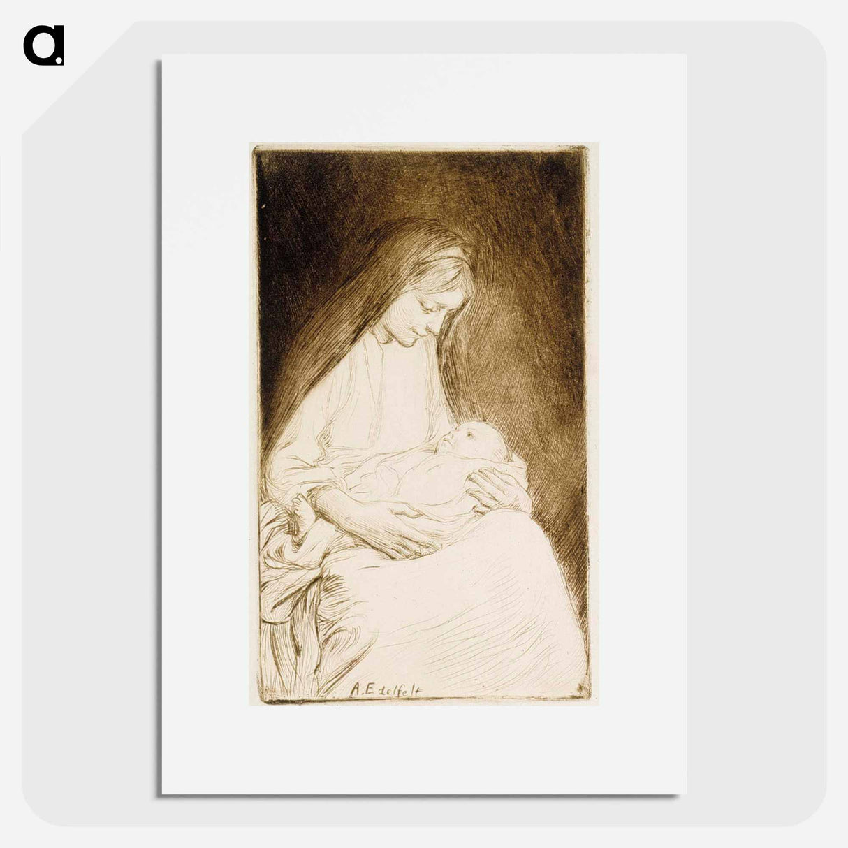 Madonna ja lapsi - アルバート エーデルフェルト Poster.