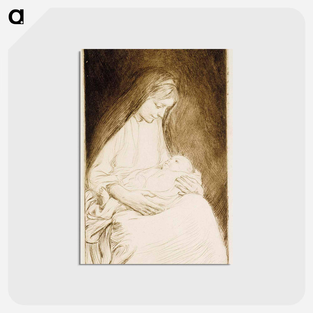 Madonna ja lapsi - アルバート エーデルフェルト Postcard.