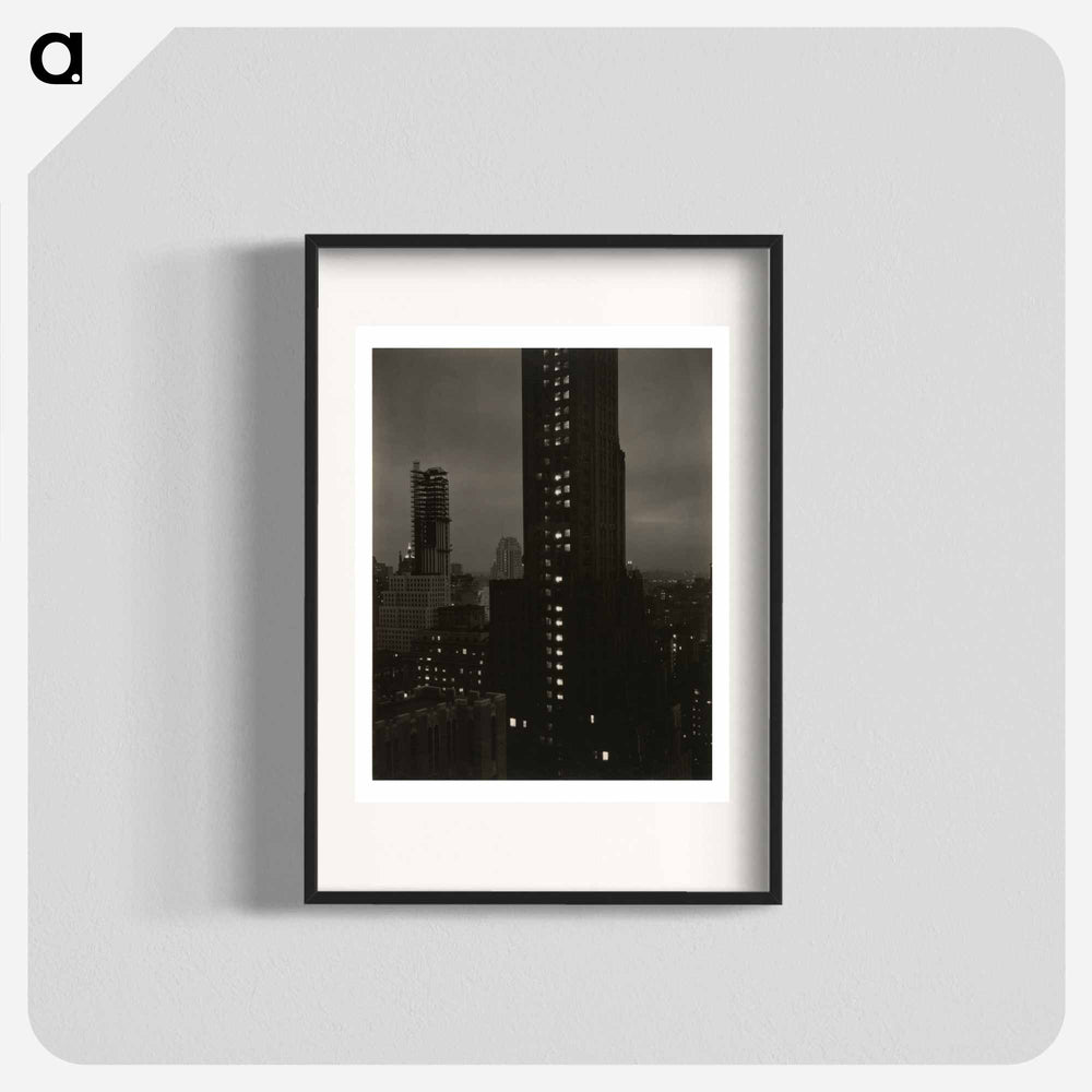 From My Window at the Shelton, North - アルフレッド スティーグリッツ Poster.