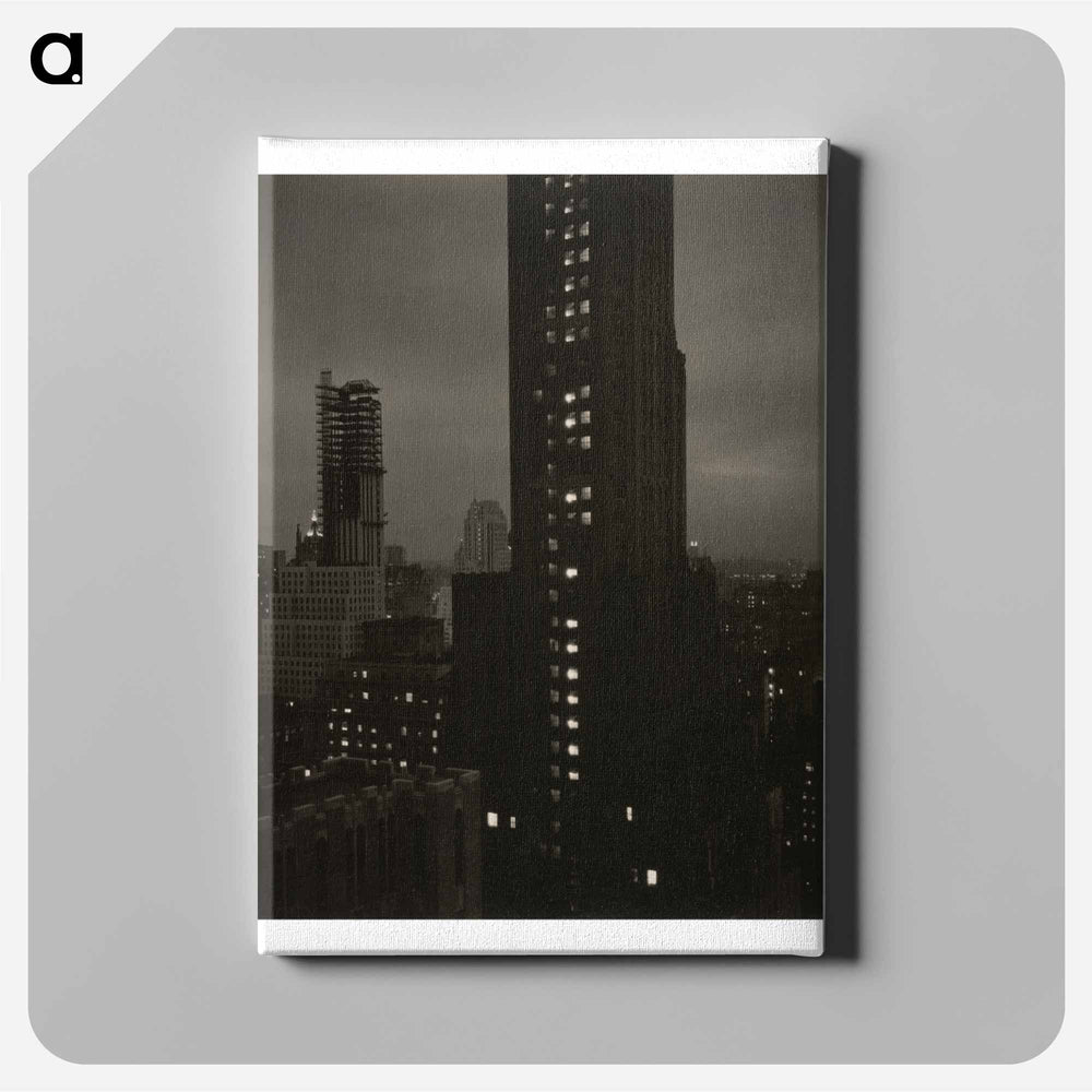 From My Window at the Shelton, North - アルフレッド スティーグリッツ Canvas.